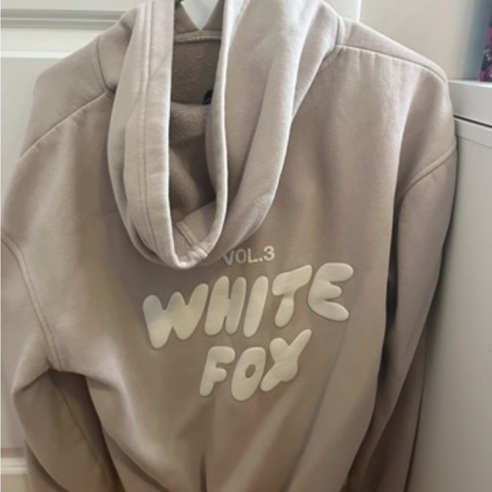 White Fox Boutique Cream Hoodie